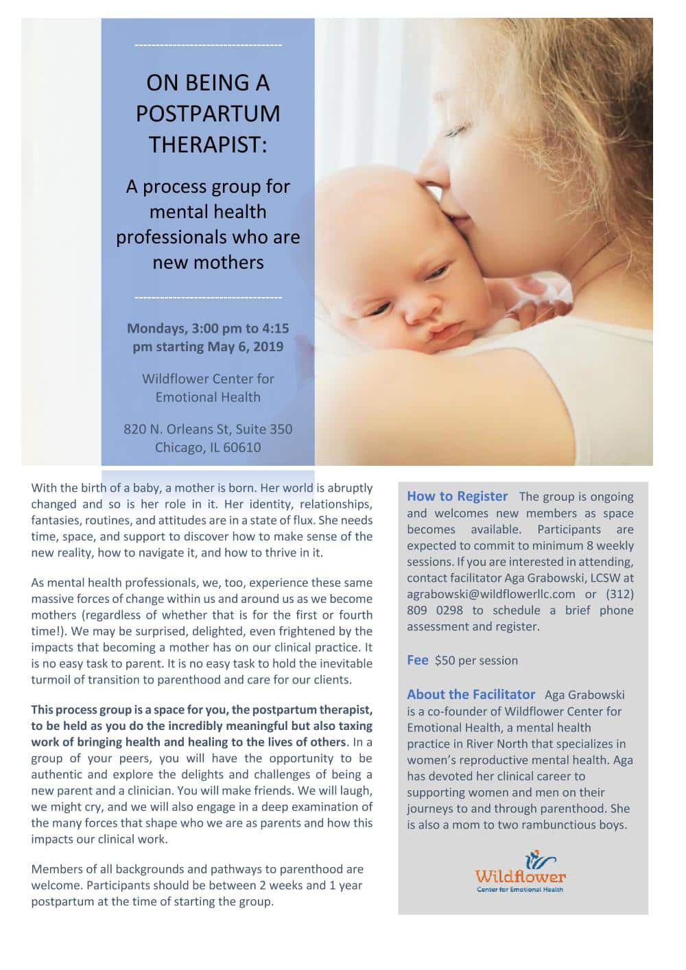 A Process Group for Postpartum Mental Health Professionals Starting May